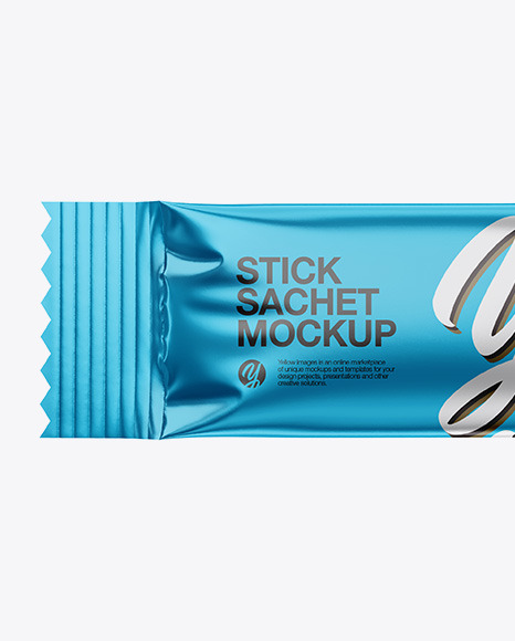 Metallic Stick Sachet Mockup