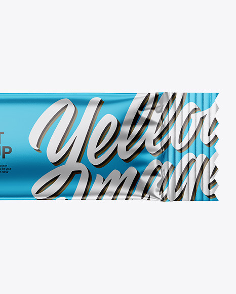 Metallic Stick Sachet Mockup