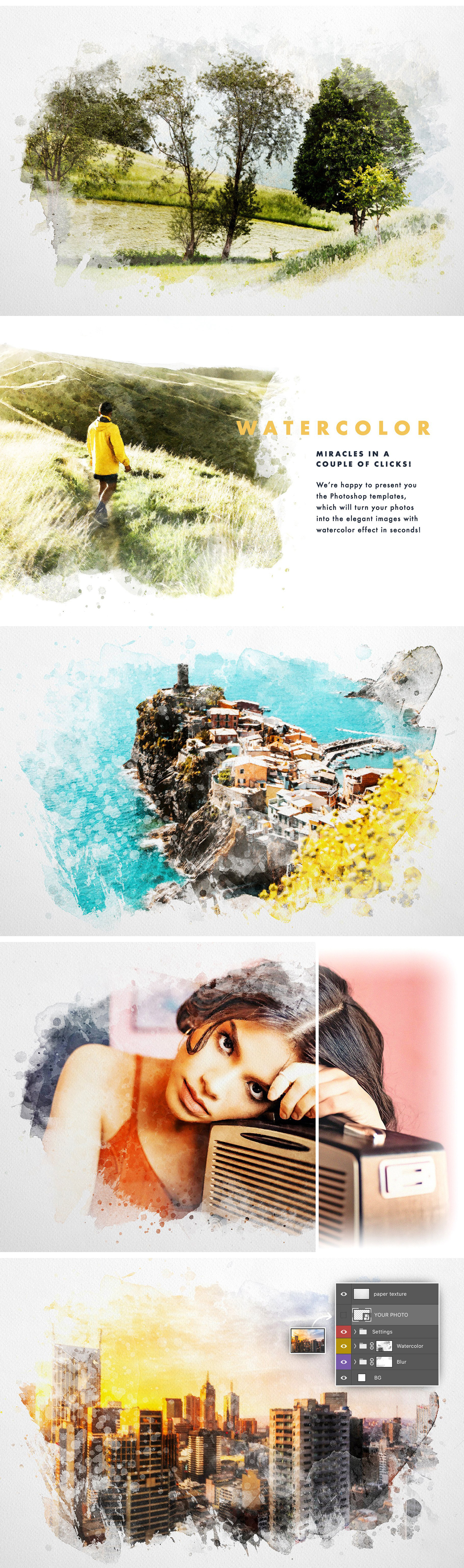 Watercolor Dry Brush Effects Watercolor Dry Brush Effects