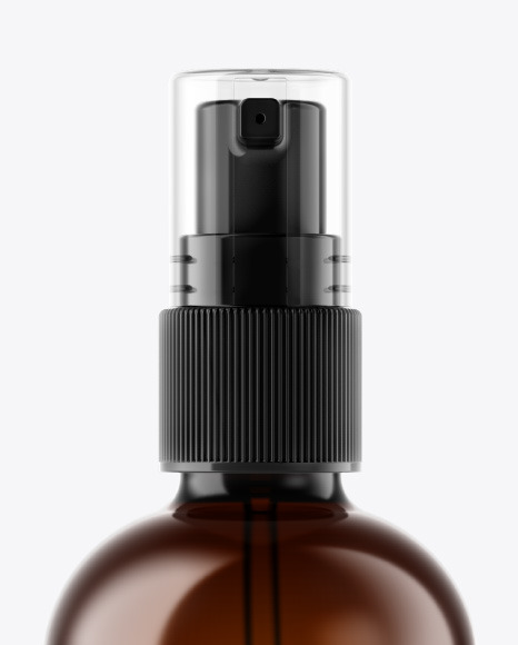 Amber Spray Bottle Mockup