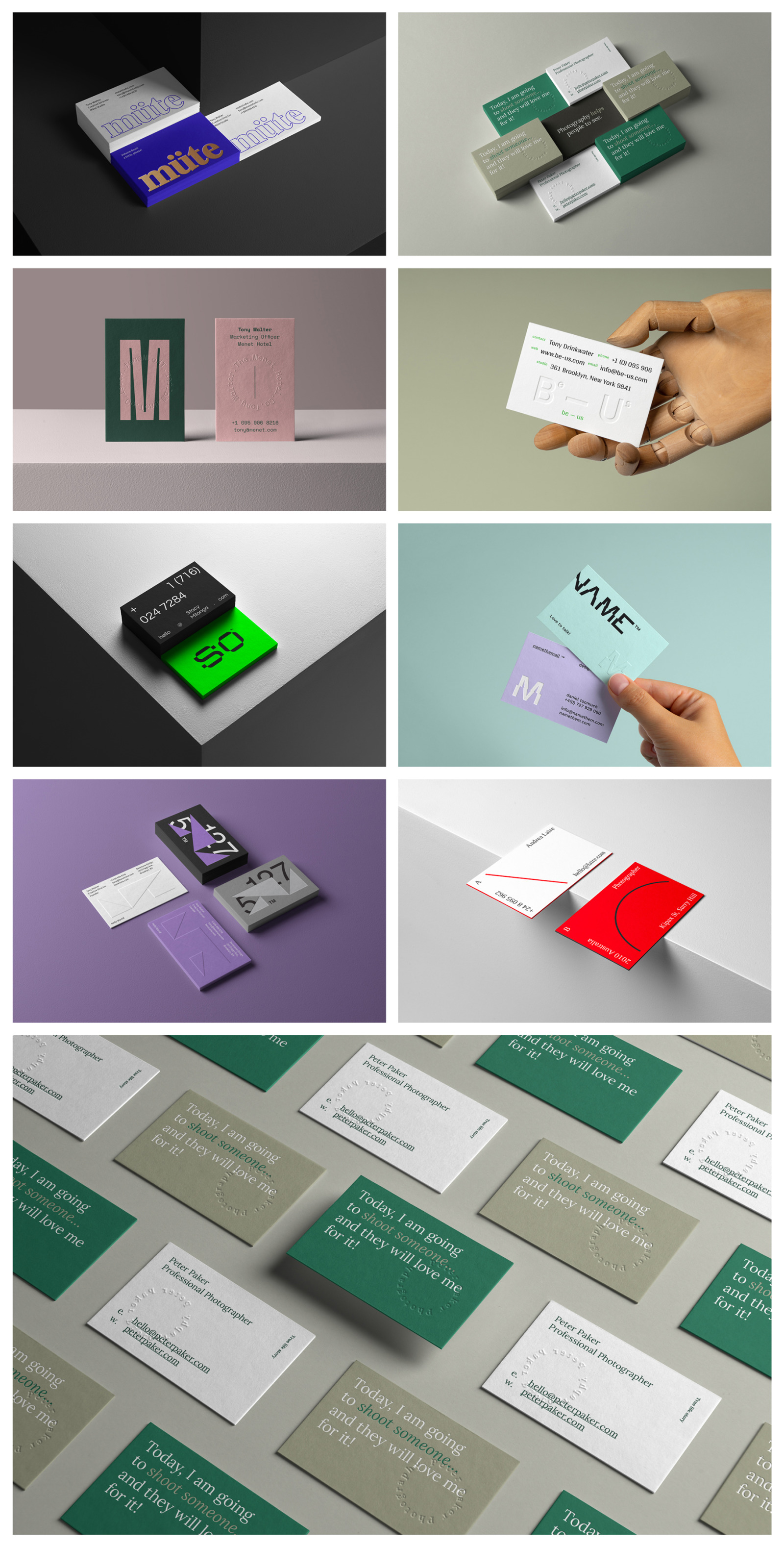 Business Card Mockups Business Card Mockups