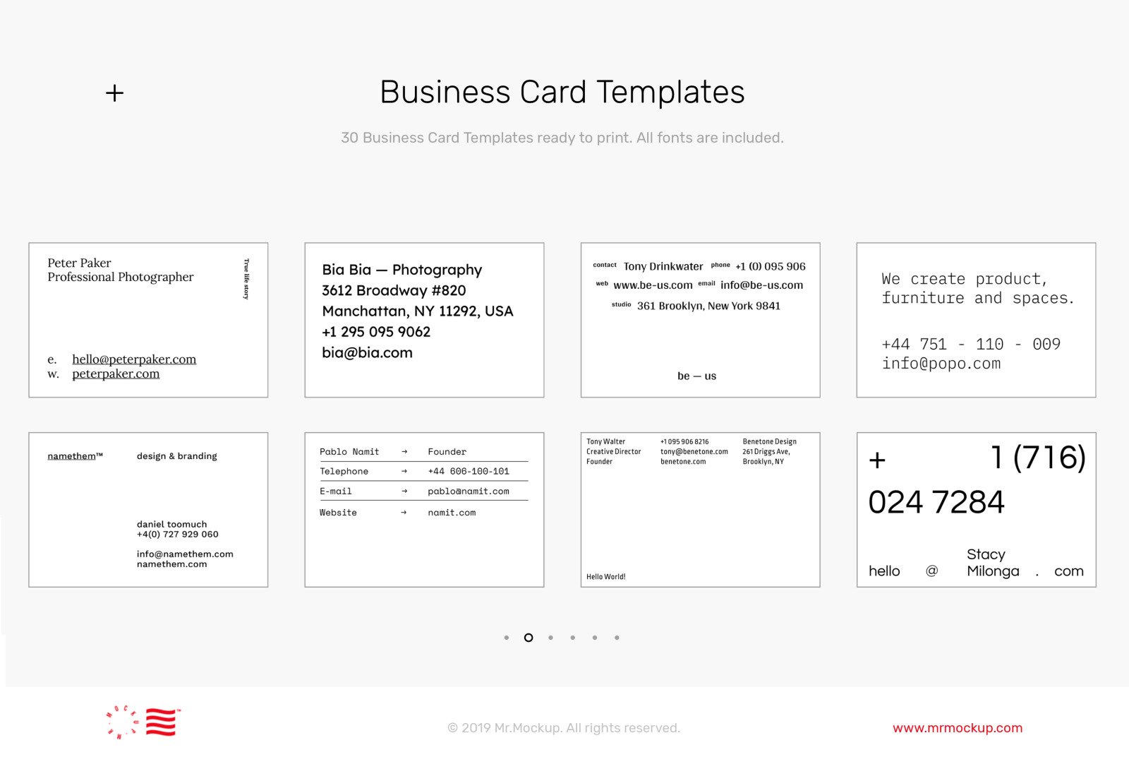 Business Card Mockups Business Card Mockups