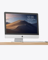 Desk with IMac Mockup