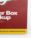 Textured Paper Box Mockup - Front View