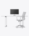 Desk with IMac Mockup