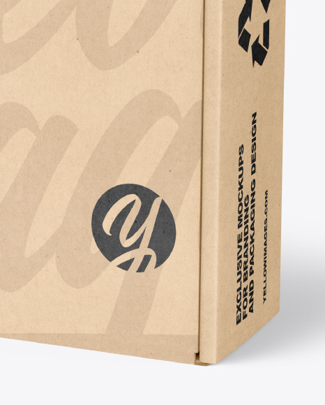 Kraft Paper Mailing Box Mockup