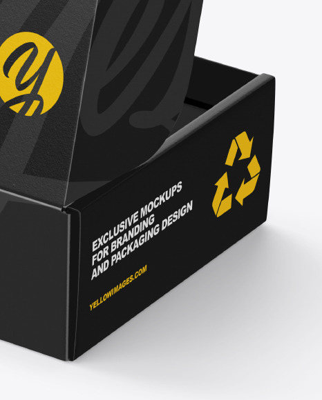 Opened Paper Mailing Box Mockup