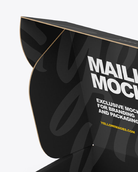 Opened Paper Mailing Box Mockup