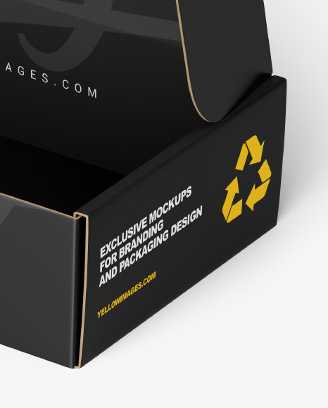 Opened Paper Mailing Box Mockup