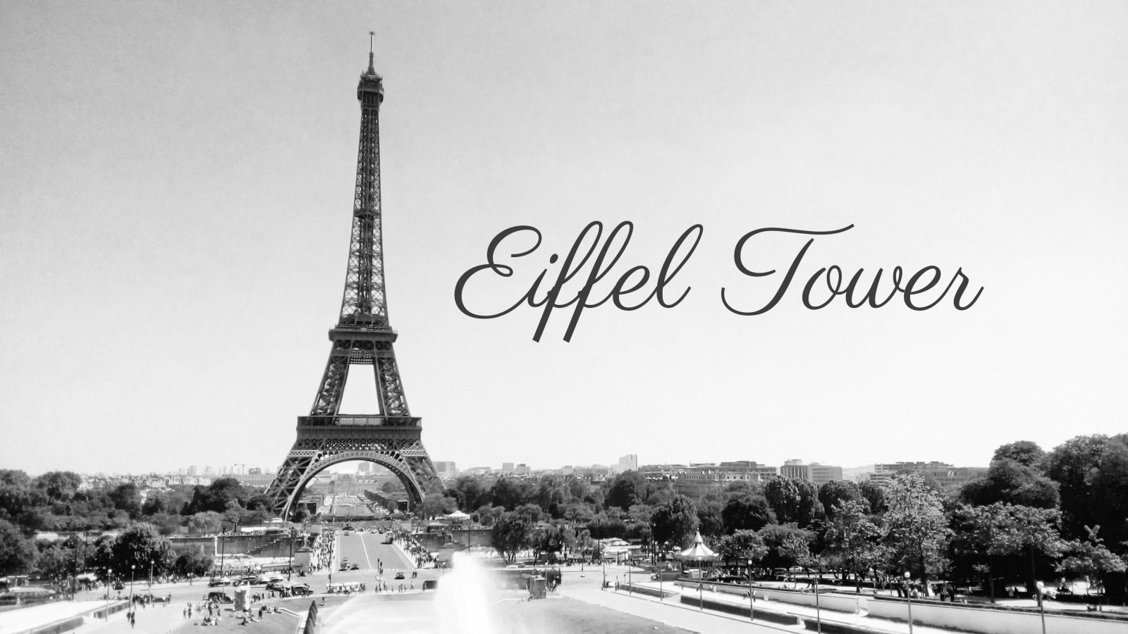 Black and White Eiffel Tower