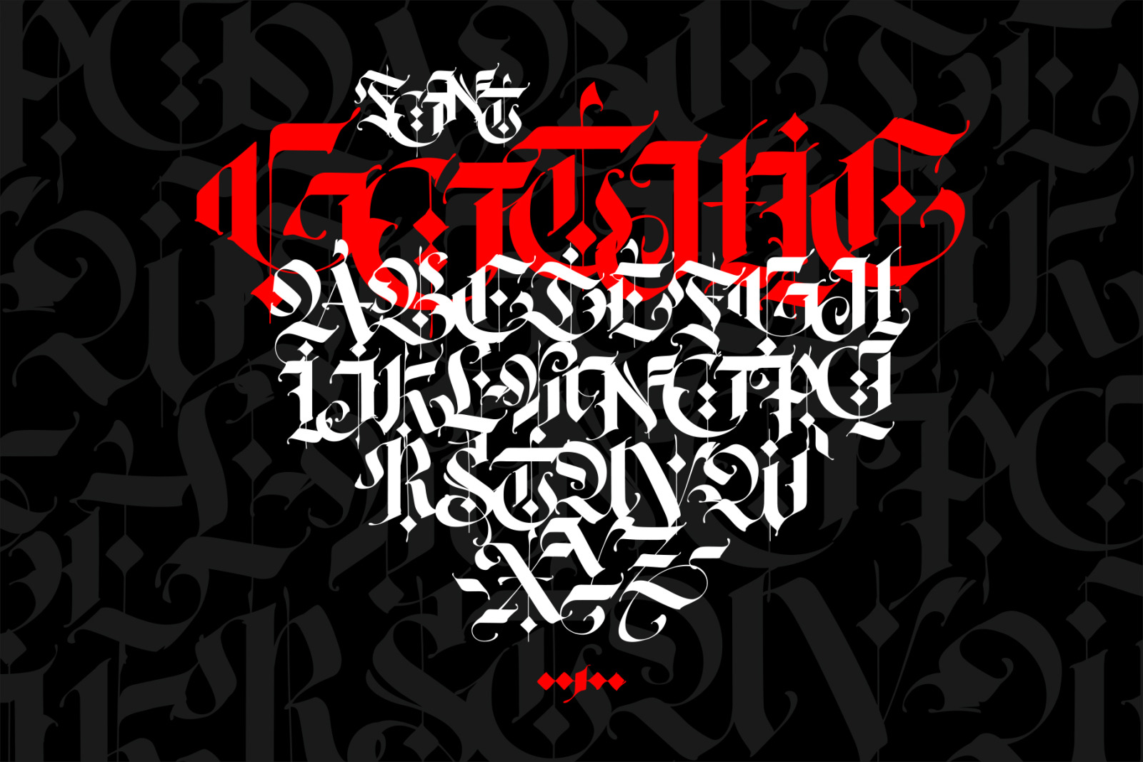 Gothic modern. Vector letters! Gothic modern. Vector letters!