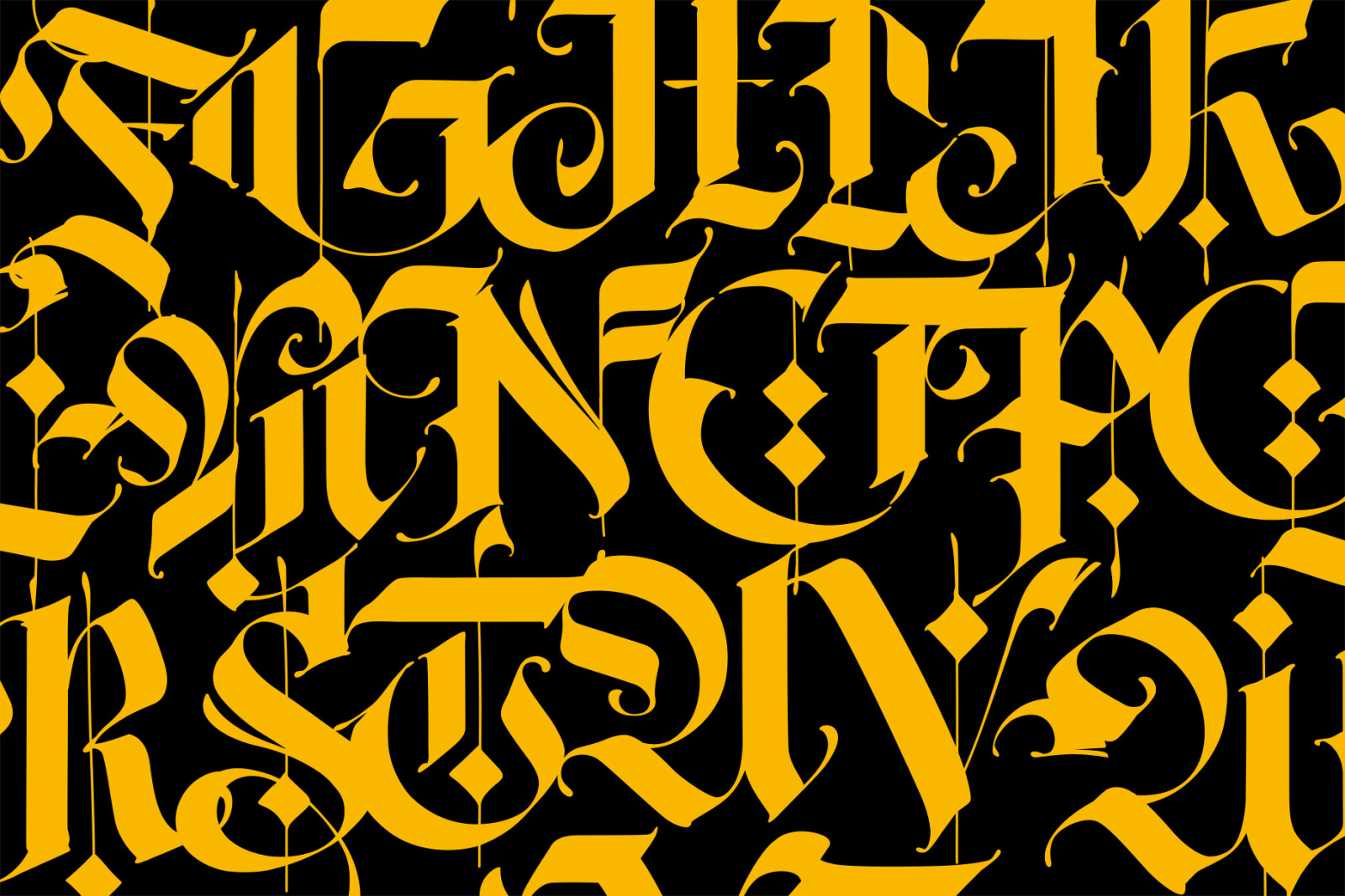 Gothic modern. Vector letters!