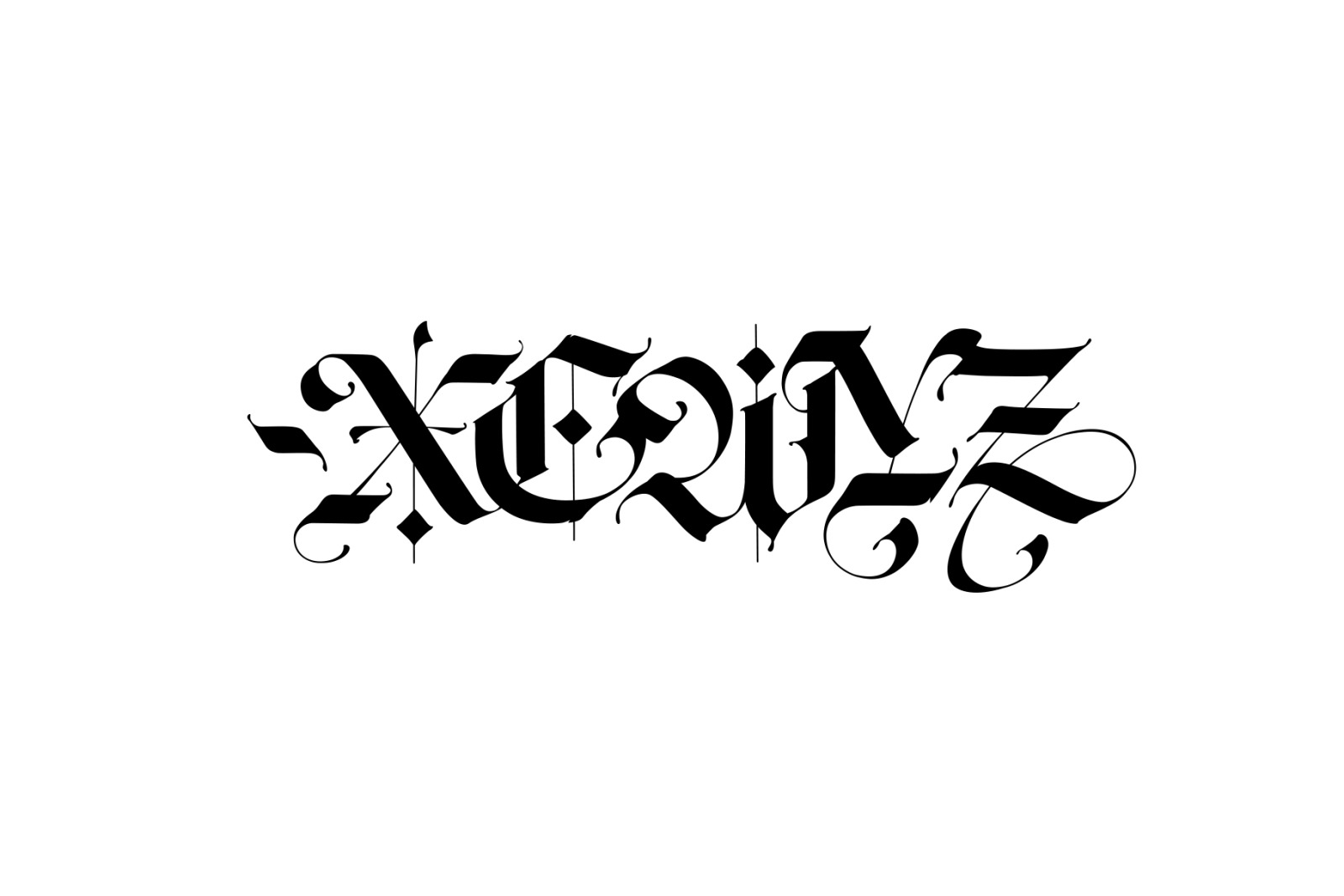 Gothic modern. Vector letters!