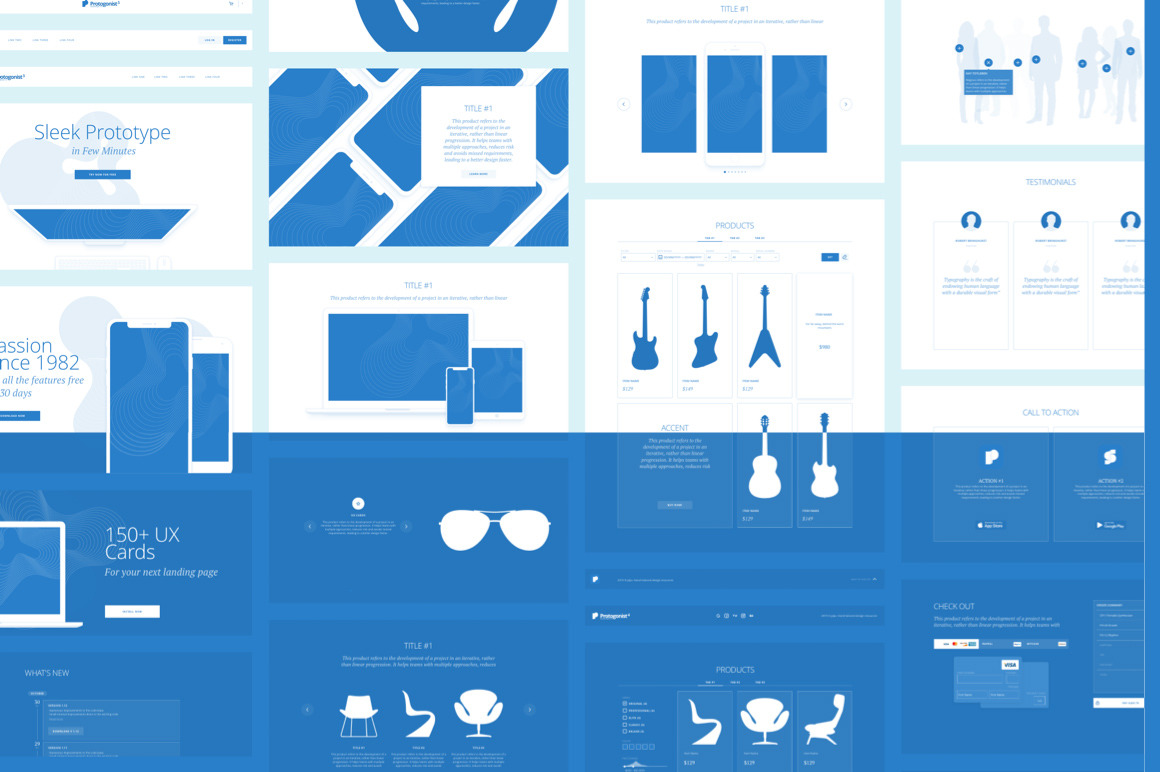 Protogonist 4 Wireframe Kit