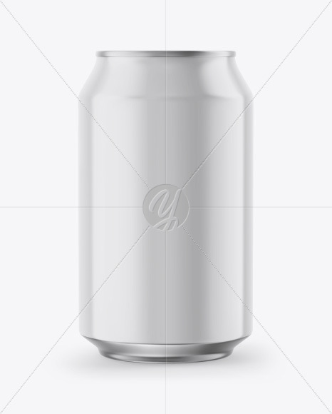 Metallic Drink Can w/ Glossy Finish Mockup