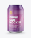 Metallic Drink Can w/ Glossy Finish Mockup