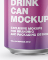 Metallic Drink Can w/ Glossy Finish Mockup