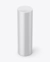 Round Glossy Lipstick Tube Mockup - Half Side View (High Angle Shot)