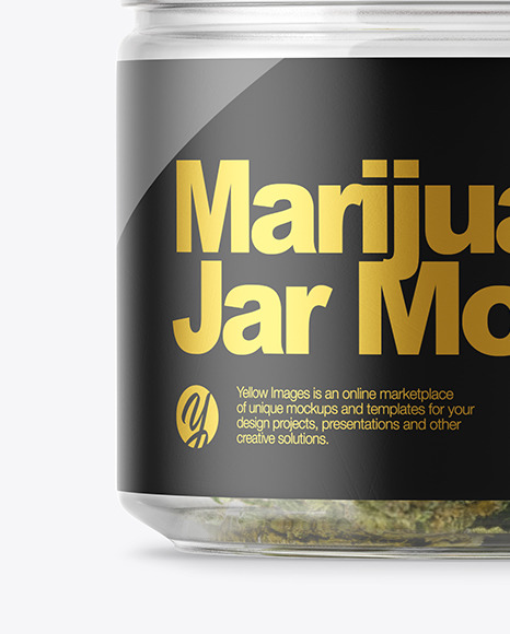 Medicinal Marijuana Jar Mockup