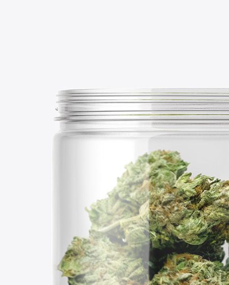 Medicinal Marijuana Jar Mockup