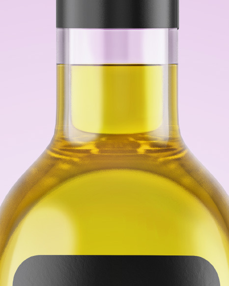 Clear Glass Olive Oil Bottle Mockup