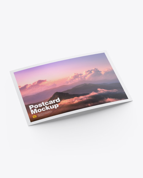 Glossy A5 Postcard Mockup