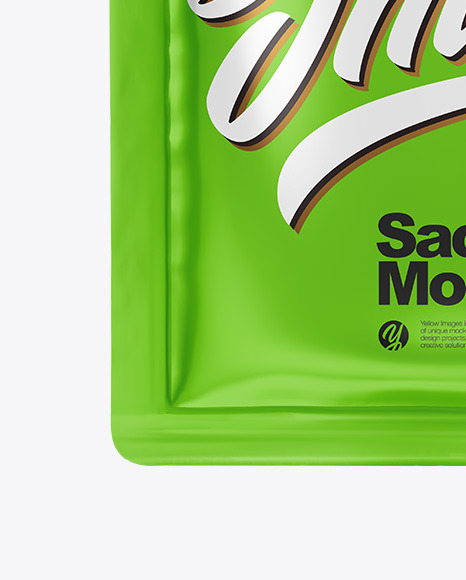 Glossy Sachet Mockup