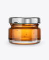 Glass Jar with Pure Honey Mockup