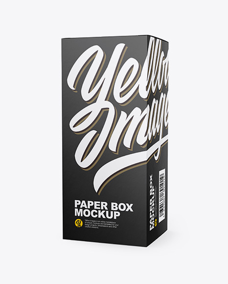 Paper Box Mockup - Half Side View