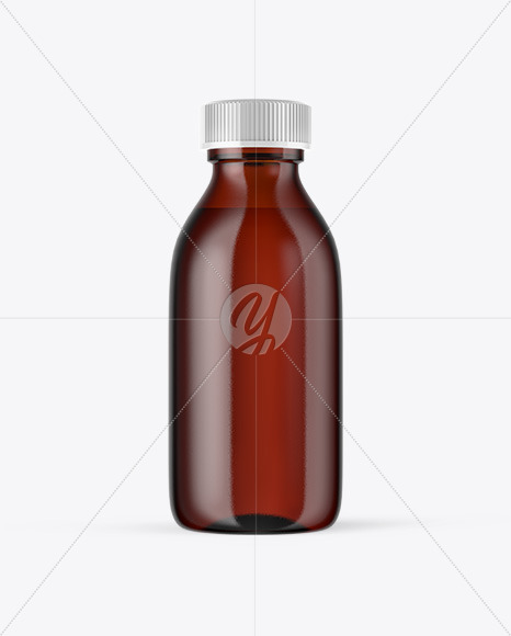 Amber Glass Oil Bottle Mockup