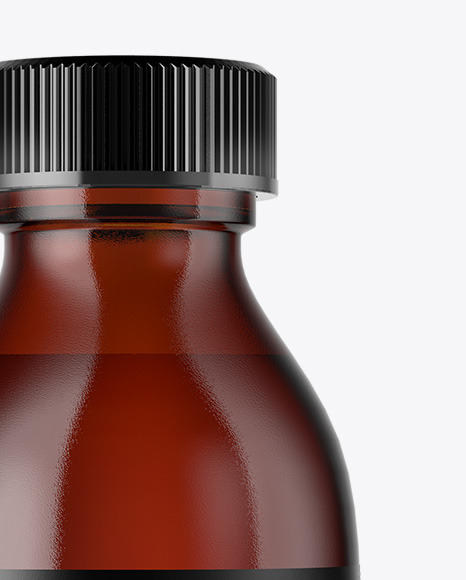 Amber Glass Oil Bottle Mockup