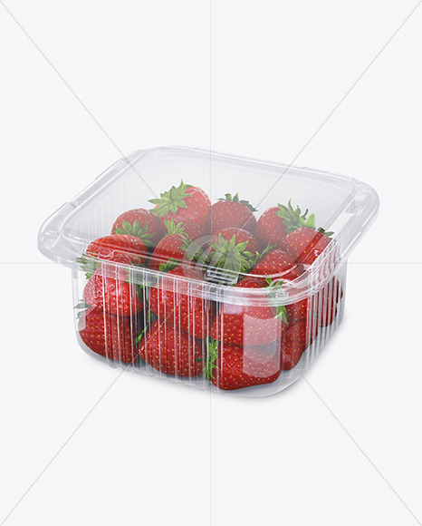 Container w/ Strawberry Mockup