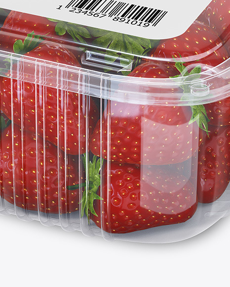 Container w/ Strawberry Mockup