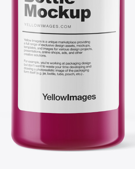 Glossy Spray Bottle Mockup