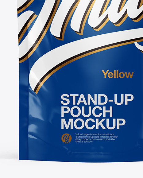 Glossy Stand-Up Pouch Mockup