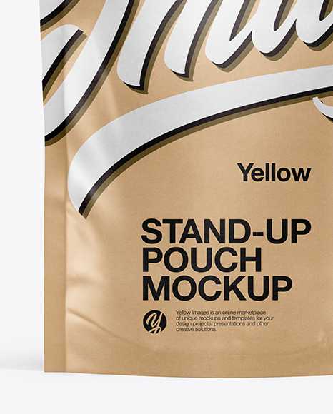 Kraft Stand-Up Pouch Mockup