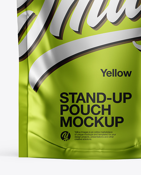 Metallic Stand-Up Pouch Mockup