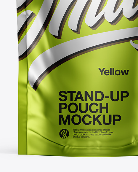 Metallic Stand-Up Pouch Mockup