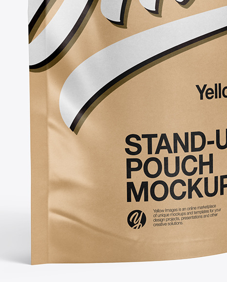 Kraft Stand-Up Pouch Mockup