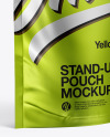 Metallic Stand-Up Pouch Mockup