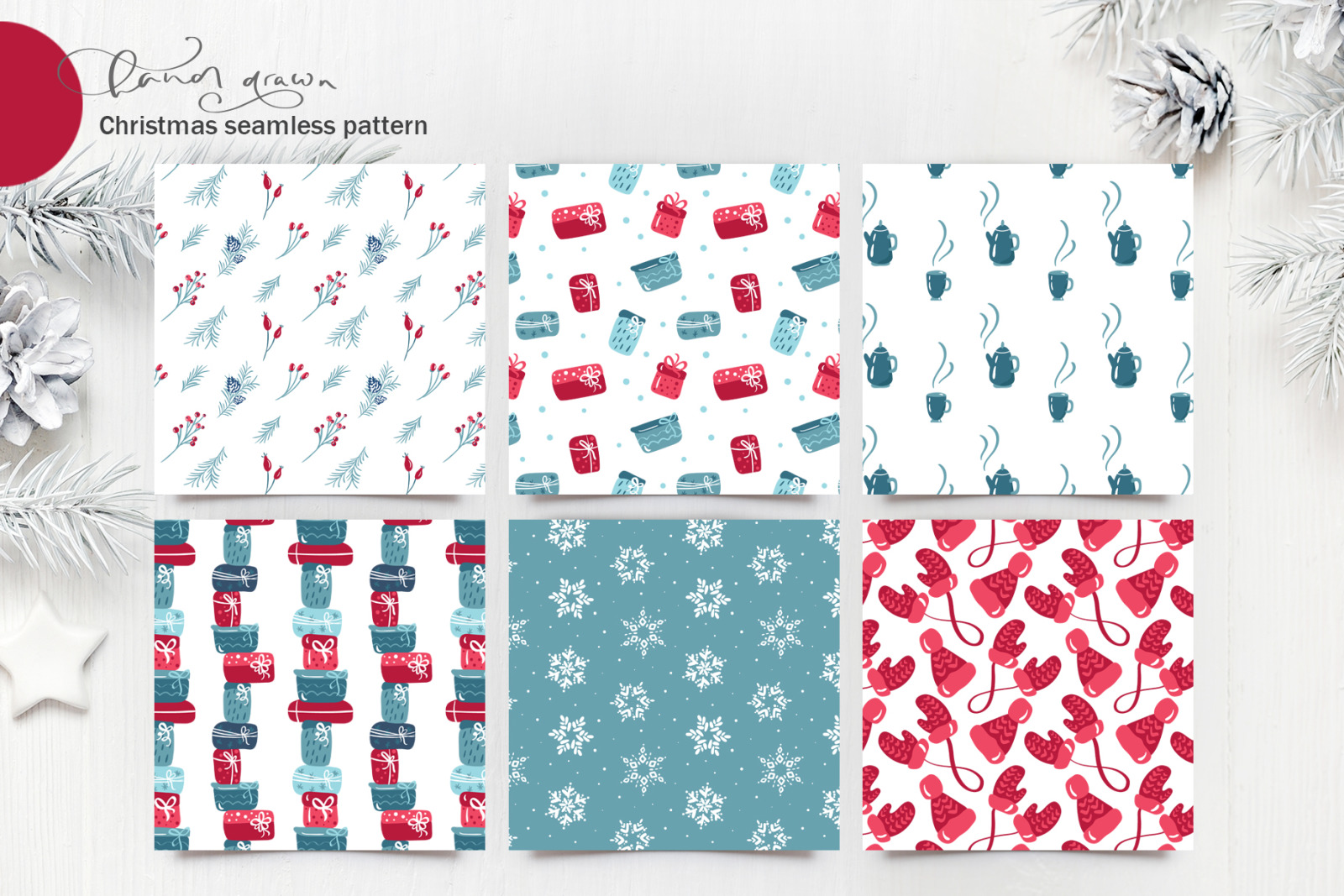 Christmas floral holiday elements Christmas floral holiday elements