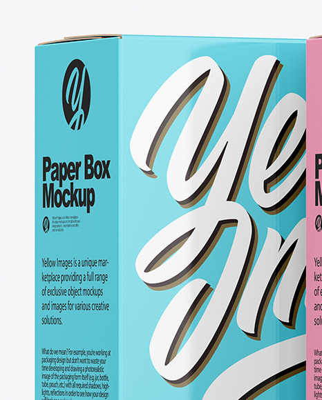 Two Paper Boxes Mockup