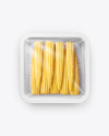 Plastic Tray With Baby Corn Mockup