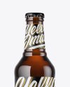 330ml Amber Beer Bottle Mockup