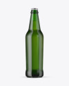 Green Glass Beer Bottle Mockup