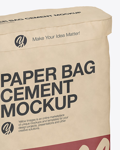 Kraft Paper Cement Bag Mockup