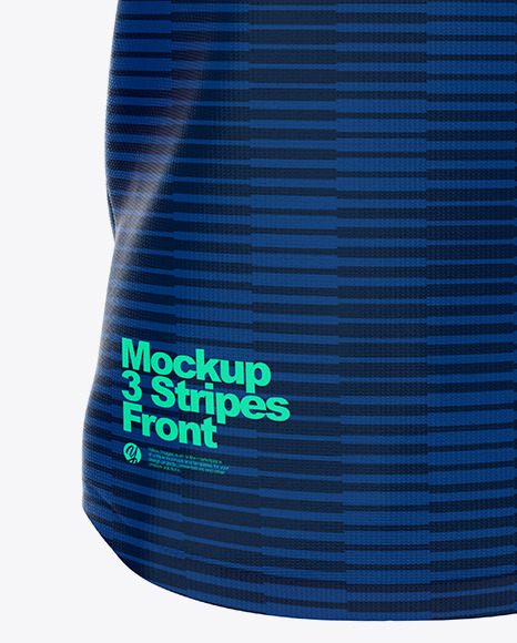 Football 3 Stripes V-Neck Shirt Mockup