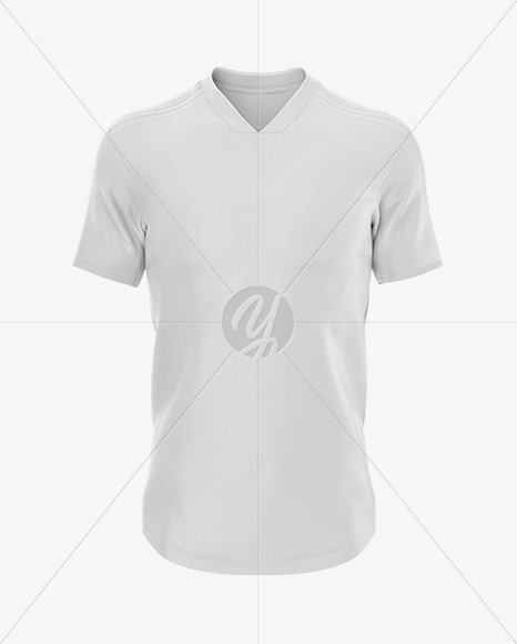 Football 3 Stripes V-Neck Shirt Mockup