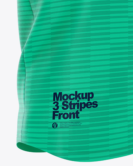 Football 3 Stripes V-Neck Shirt Mockup