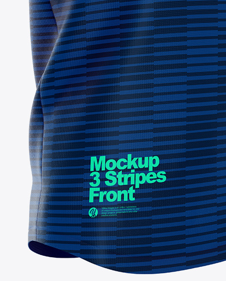 Football 3 Stripes V-Neck Shirt Mockup